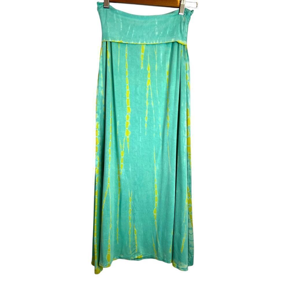 SOLUNA Swim Convertible Maxi Skirt Cover-Up in Seafoam Green Tie-Dye Women’s M/L - Picture 3 of 7